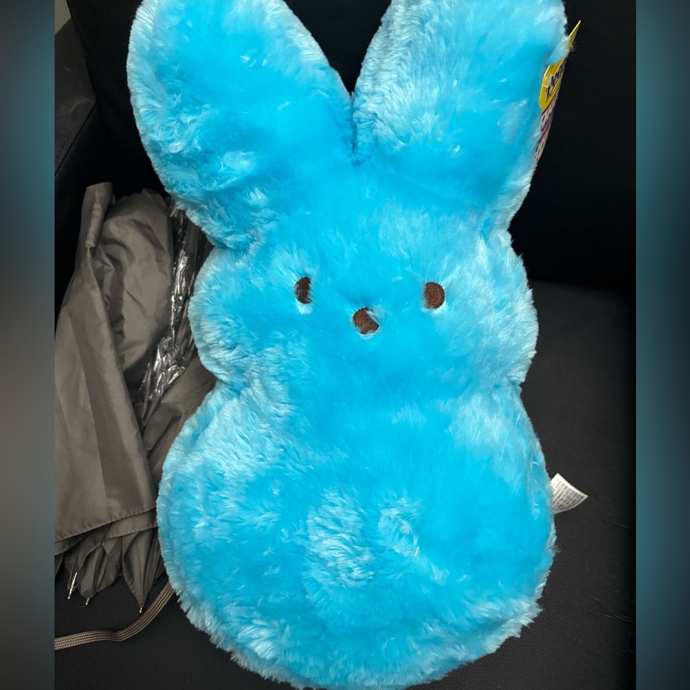 Peep Blue fluffy Plush Easter Bunny Rabbit 16 " Classic Figure Toy SO SOFT! New
